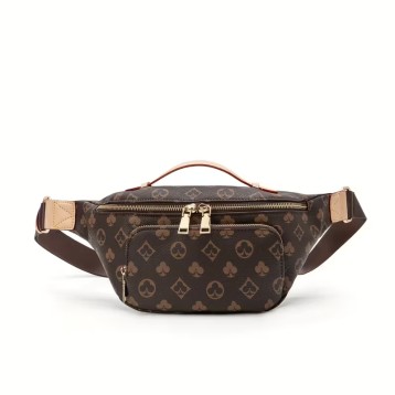 おしゃれなプリント柄の胸バッグ