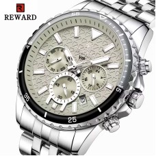 新作ビジネス向けシルバーグレーのクォーツ腕時計